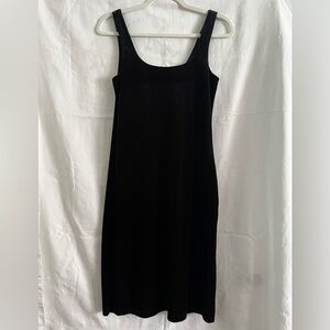 Vintage Ralph Lauren black velvet mini dress with glittery silver sparkles (M)